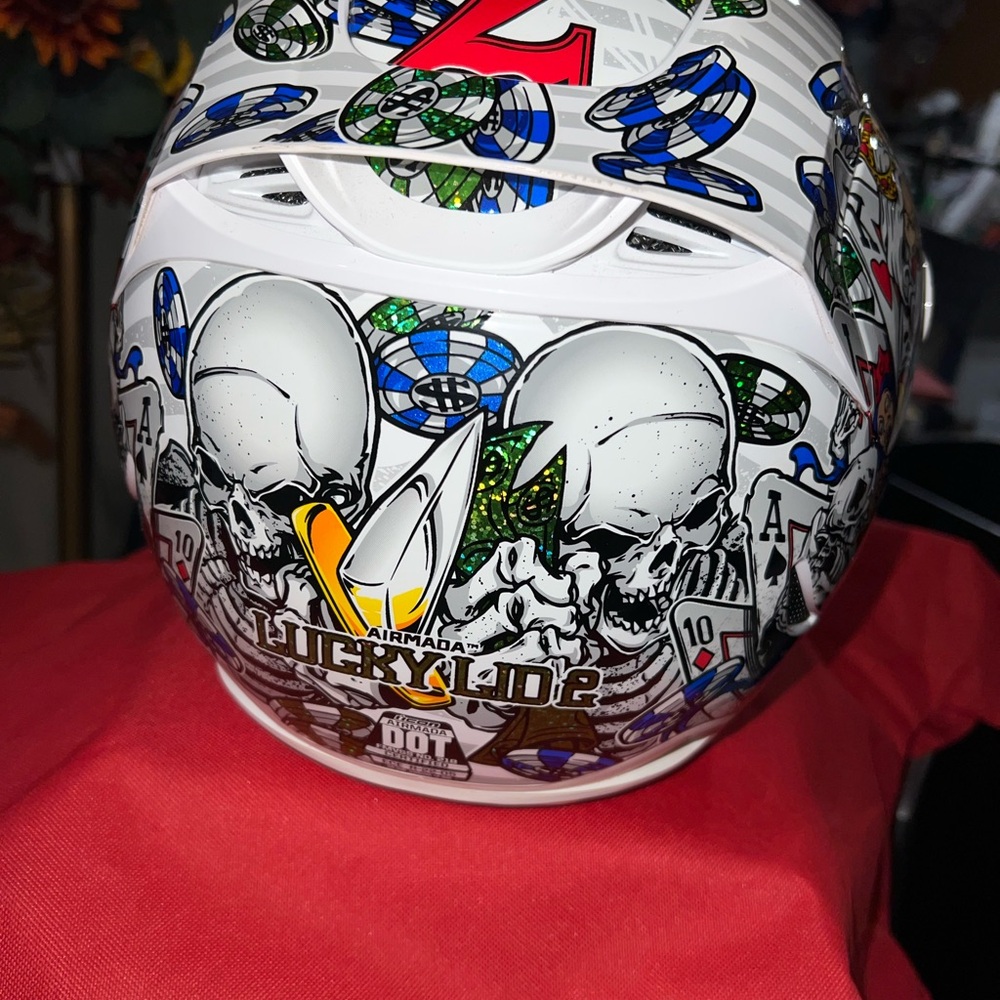 Graphic Motorcycle hydra dry Helmet with Colorful Design - Picture 6 of 12